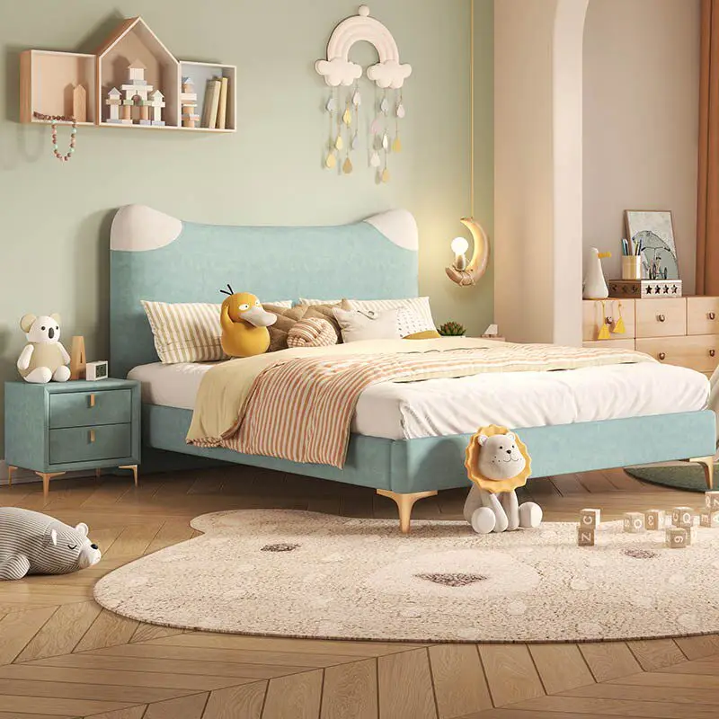 *Furniture Solid Wood  Modern Light Luxury Skin Friendly Matte Cloth  Household Small House Children's room