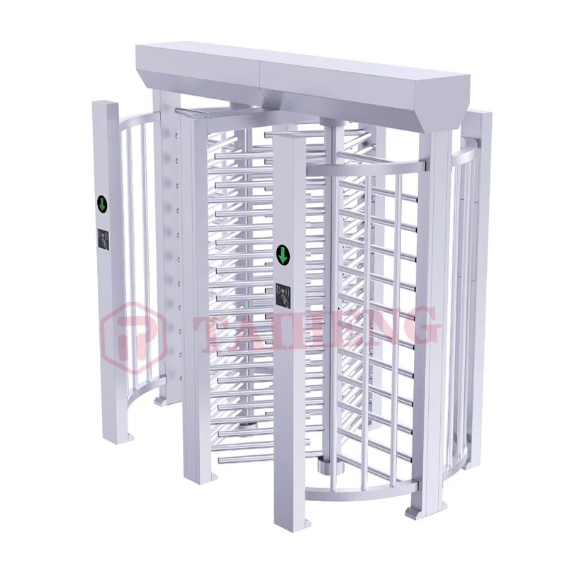 출입 통제 장비 보안 단일 채널 RFID 풀 하이트 삼각대 턴스타일 게이트 RFID 배리어 게이트 QR 출입 통제