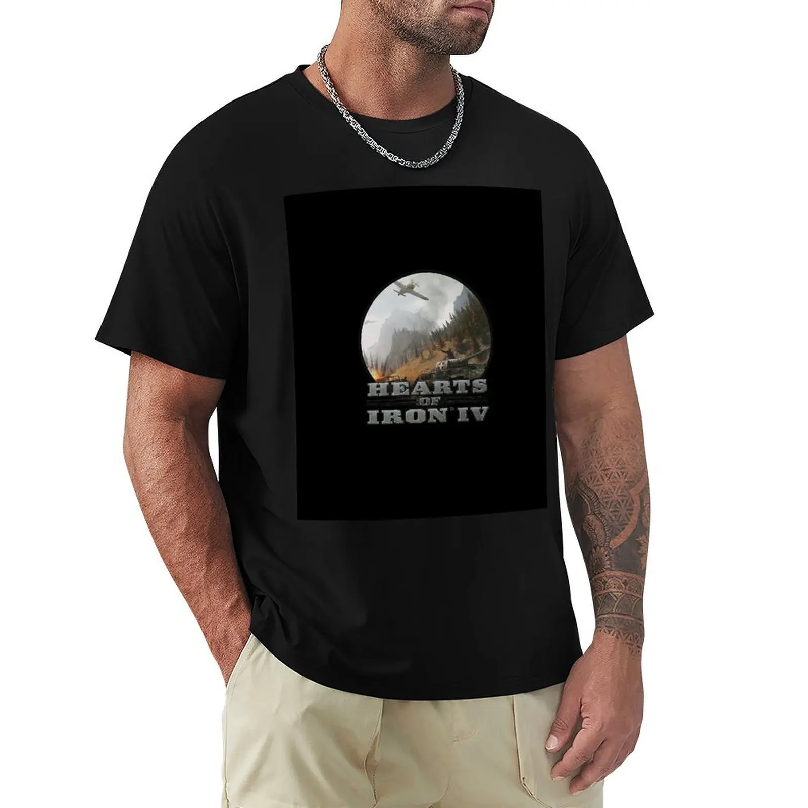 hearts of iron T-Shirt Sweat Absorbing Sports Tee Shirt