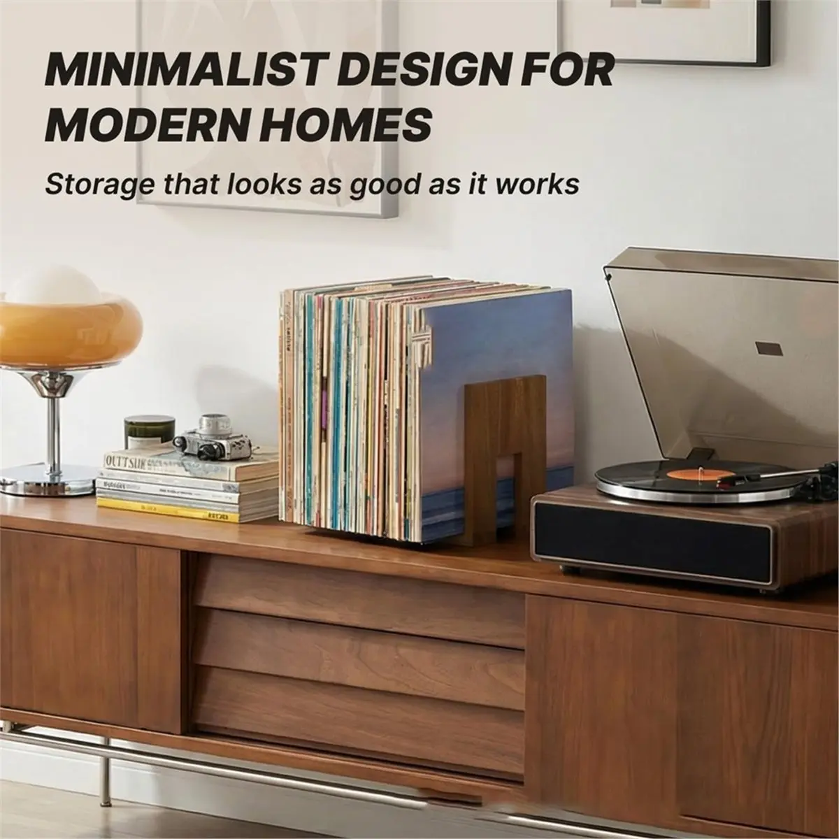 update. Adjustable Solid Wood Vinyl Record Holder Rack, Tabletop LP Storage Organizer Holds 10-60 Albums Upright