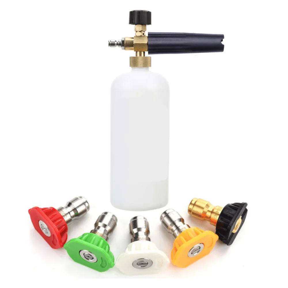 Car Wash Foam Cannon High Pressure Washer Soap Sprayer Adjustable Fan Nozzle Aluminum Plastic Foam Generator Tool For Karcher