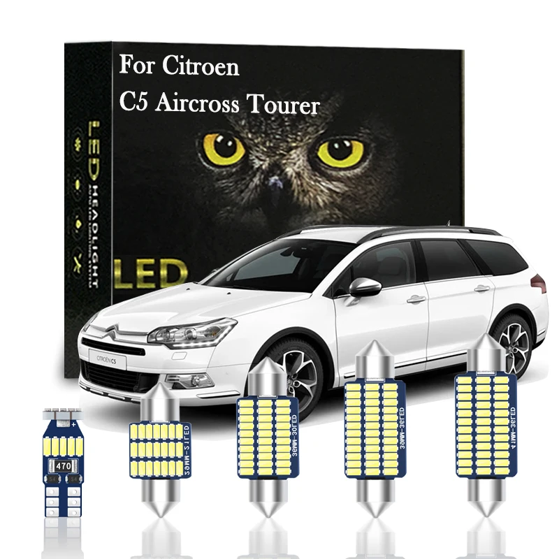 

Canbus LED Interior Light Kit For Citroen C5 Aircross Tourer 2000-2018 2019 2020 2021 Car Accessories Dome Trunk Lamps