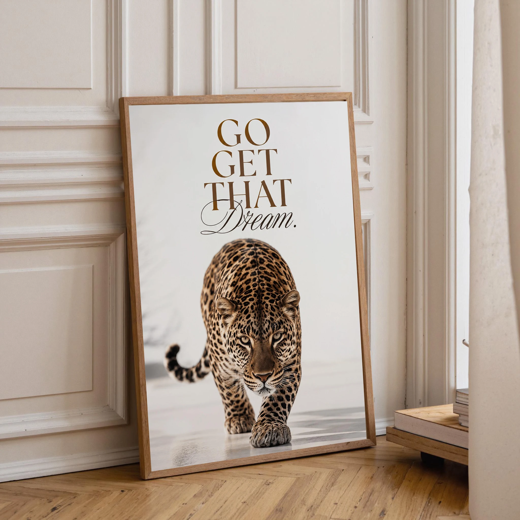 Inspirational Lion Wolf Leopard Success Quote Mindset Canvas Poster Painting Print Motivational Wall Art for Office Room Decor