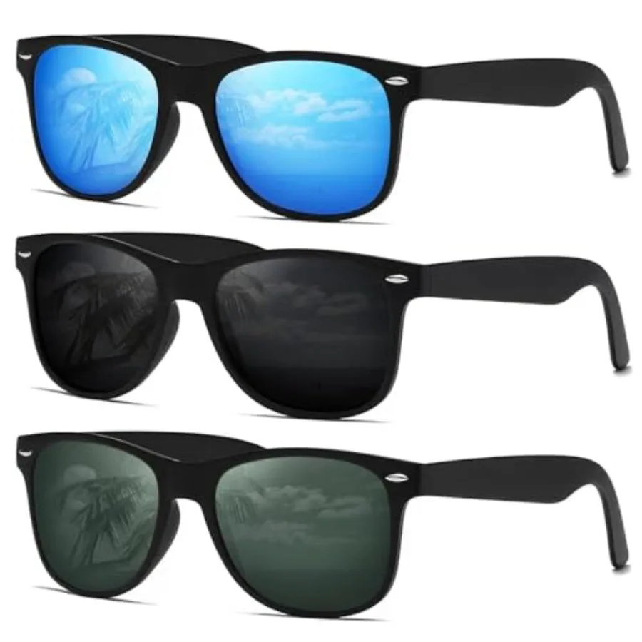 

Sunglasses Men Polarized Sunglasses for Mens Womens Retro Mirror Lens for Driving Fishing UV Protection