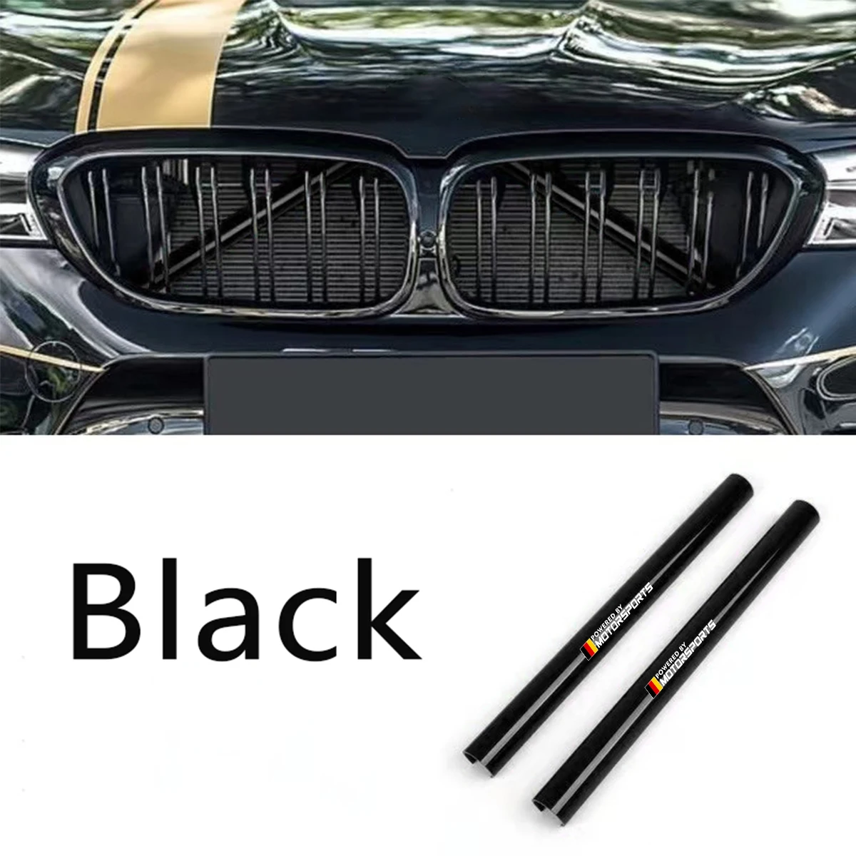 1pair ABS Car Front Grille Trim Strips For BMW 1 2 3 4 5 X Series F30 F25 G20 G28 Auto Decoration