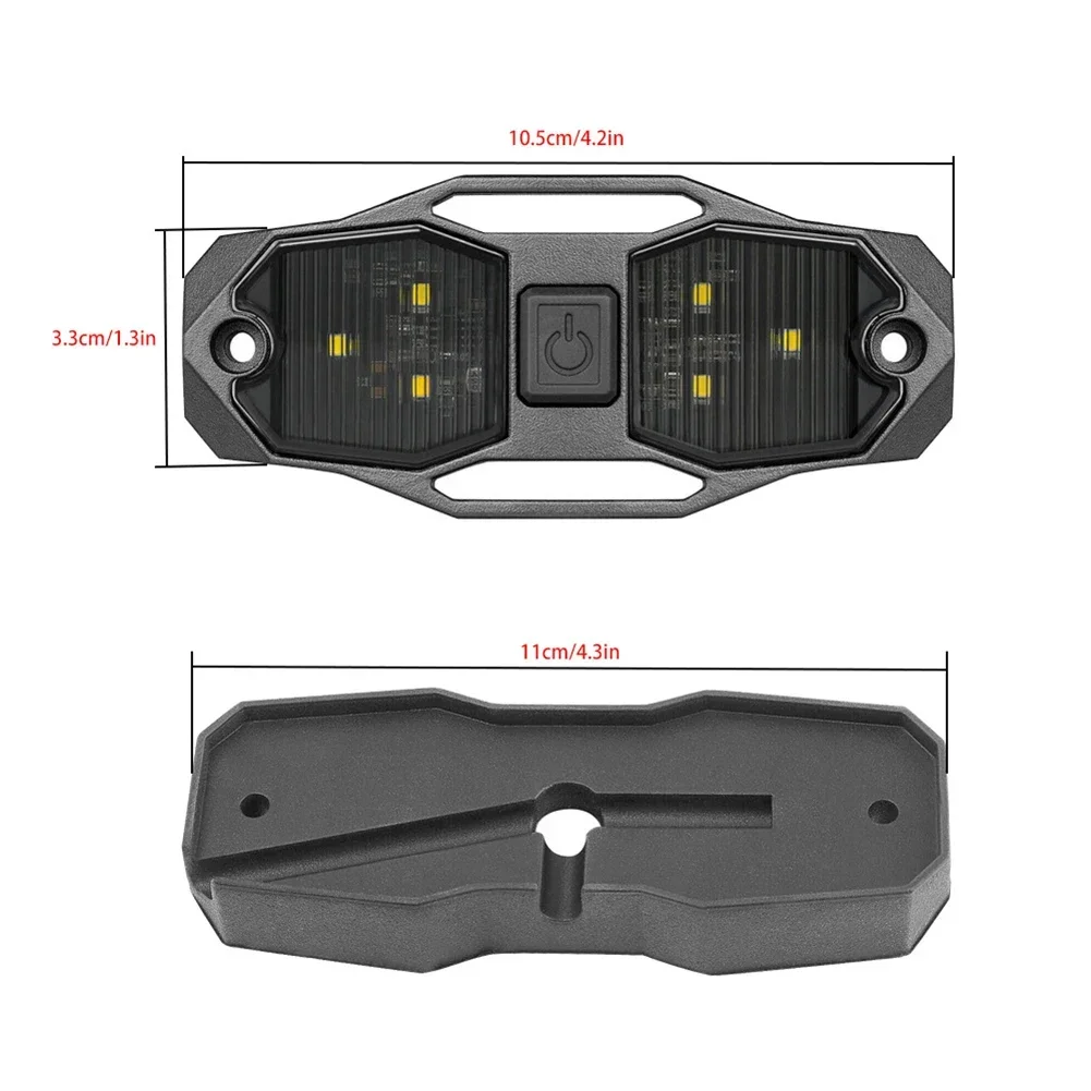 White UTV Dome Light Roll Bar Mount LED Roll Cage Utility Light W/Switch For Polaris For RZR For UTV 4WD For Can-Am