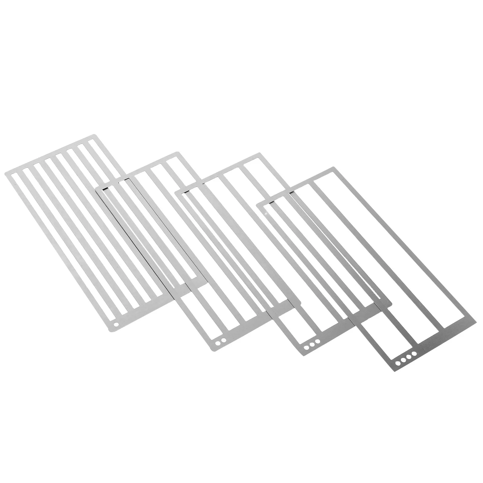 

4pcs Diamond Art Ruler Stainless Steel Precision Alignment Tool For 5D Grid Diy Scratch Resistant Nano Coated