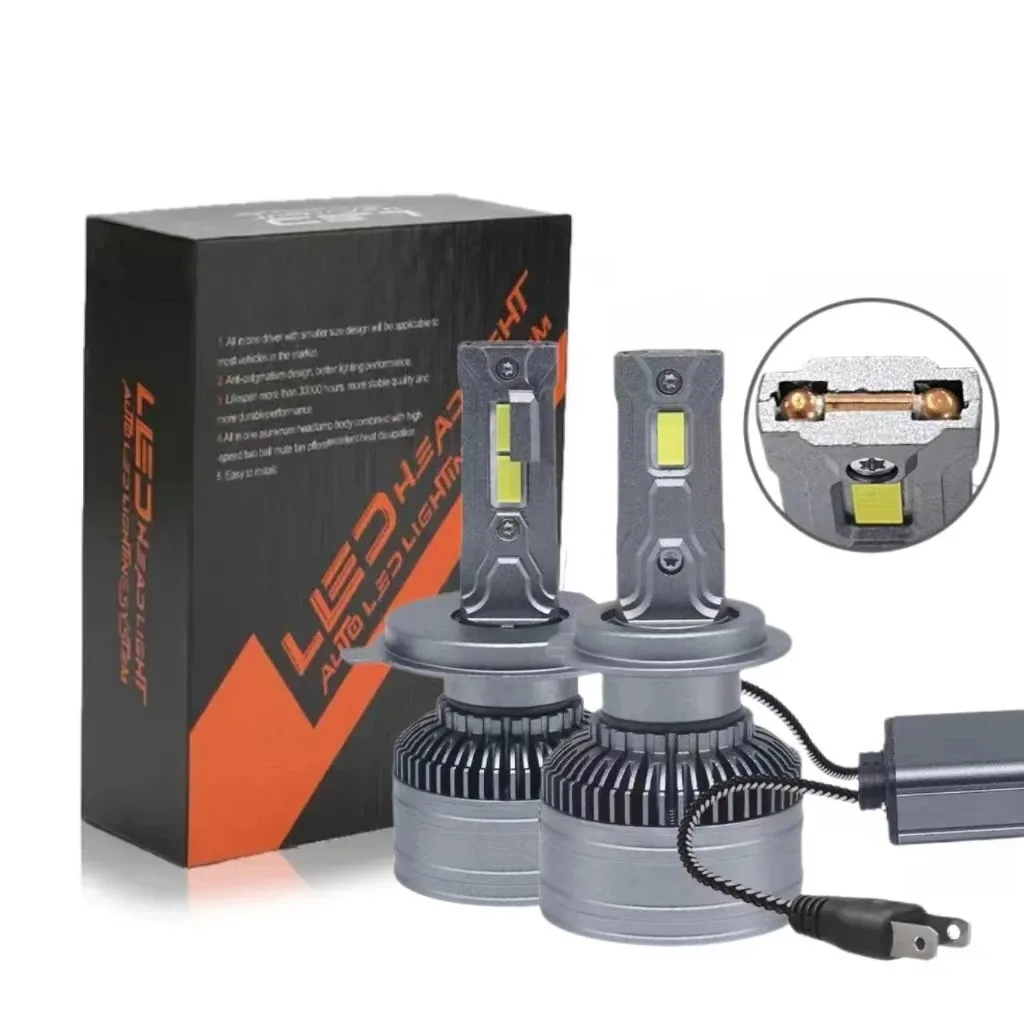

XTG V80 Canbus 220W 12000LM LED Car Headlight Bulbs H7LED H4 LED CSP Double Copper Tube High Power H11 9005 9006 Auto Front Lamp