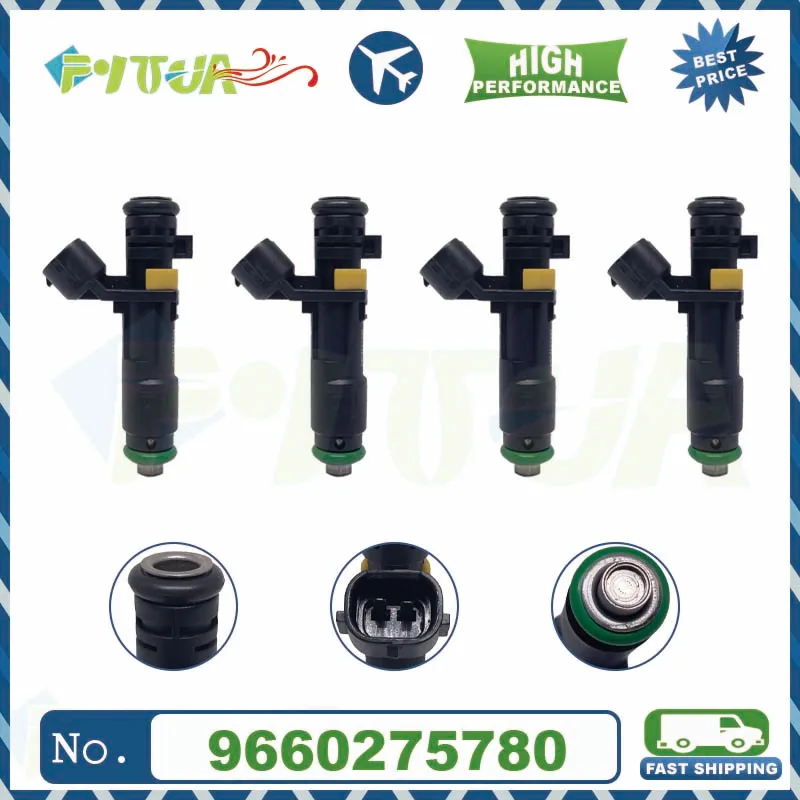 

4pcs Fuel Injection 9660275780 For Peugeot 307 308 407 807 Citroen C4 C5 C6 C8 Fiat 1984F8