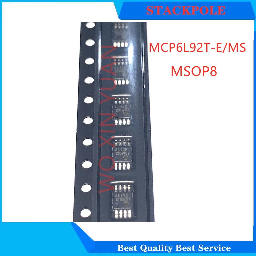 10[CS/LOT MCP6L92T-E/MS 10PCS/LOT MCP6L92T  MCP6L92T-E   6L92E  Op Amp Dual GP R-R I/O 6V 8-Pin MSOP T/R