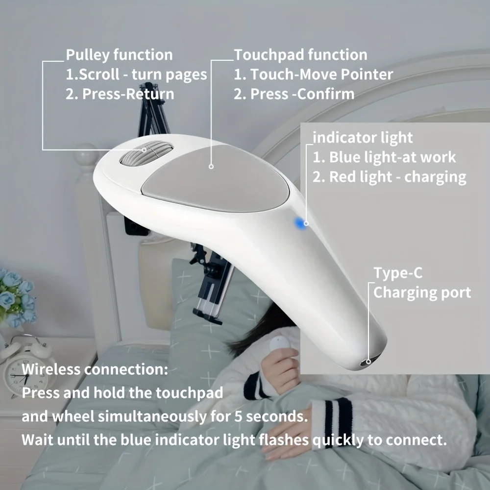 ماوس هاتف صغير، أداة أساسية لشخص كسول، فيديو قصير ورواية/منجا تيرنر، ماوس إبهام لاسلكي للتحكم عن بعد