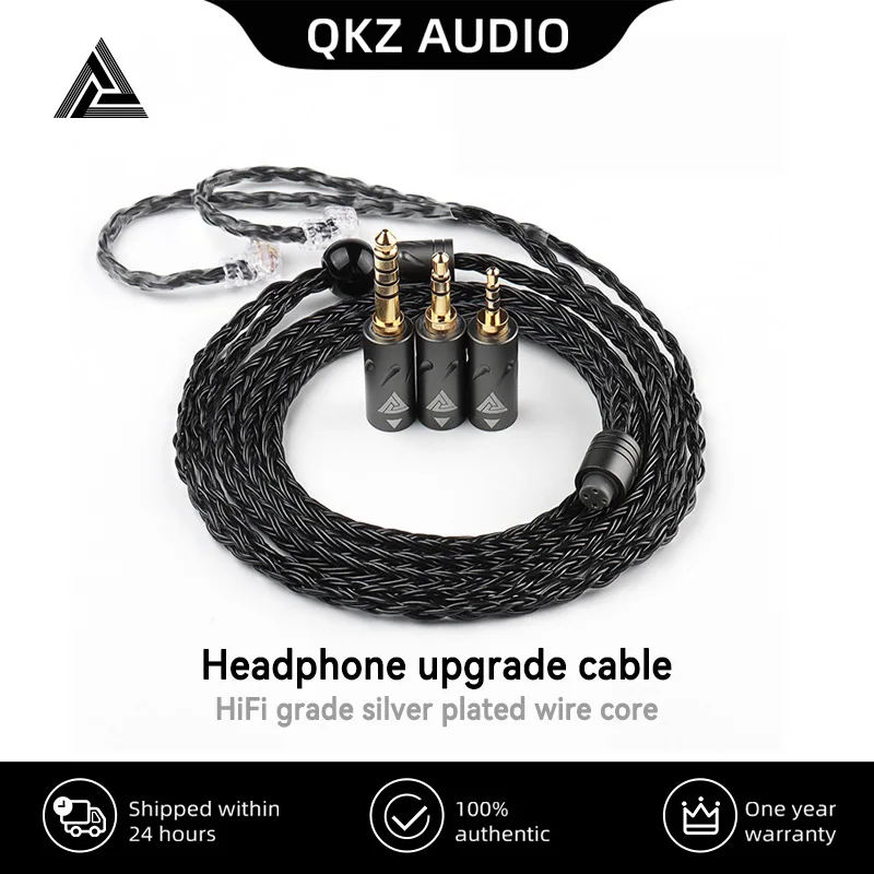 Kabel słuchawkowy QKZ Q1 MAX 16 Stand 352 Cores OFC posrebrzany MMCX QDC KZ C Pin do słuchawek QKZ HBB ZXT AS16 PRO ZSN PRO X PR1