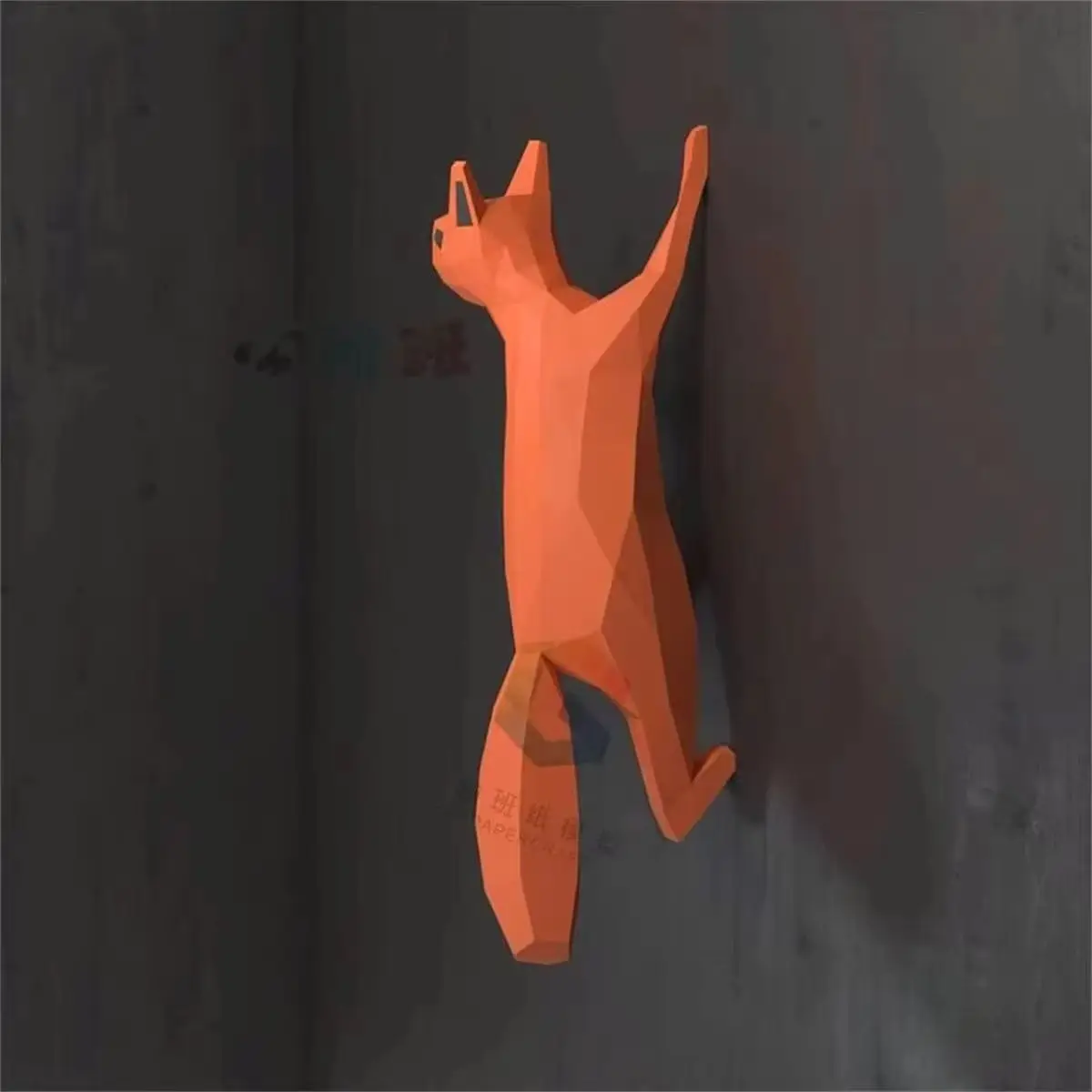 Model Kertas Tupai Buatan Tangan Kerajinan Kertas Hewan Dekorasi Dinding Origami 3D Ornamen Ruangan DIY Origami Stereoskopik Puzzle Low Poly