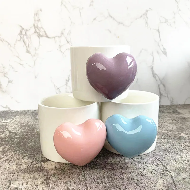 ceramic cute heart handle coffee mug milk mug with spoon and  socks Valentine's Day Mother's Day gift for friend mother girl