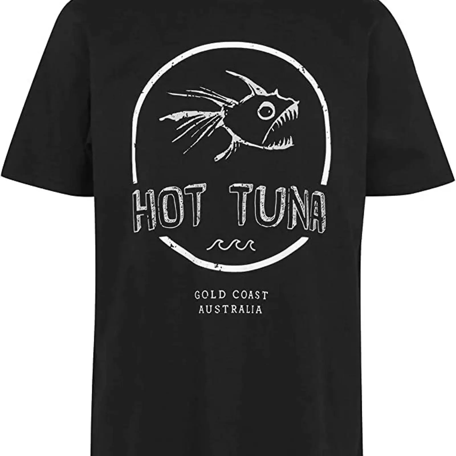 Hot Tuna Herren T Shirt Schwarz Medium Large XL 3XL Neu Kreis Logo vintage Washed Stylish Versatile Casual
