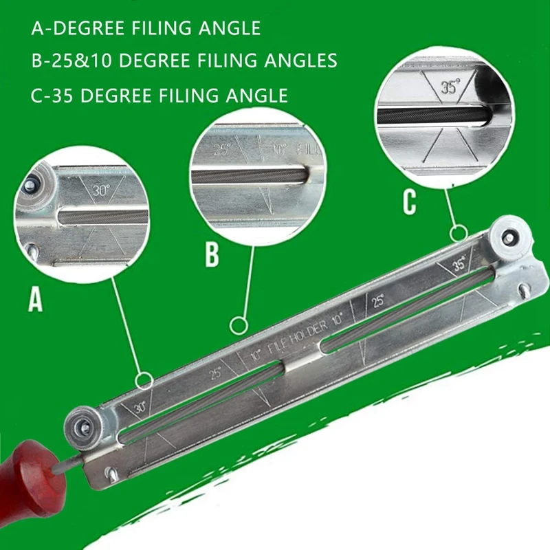 

10Pcs Chainsaw Sharpener File Kit,Wood Handle,Files,Depth Gauge,Round Files,Filing Guide For Sharpening Chain Saw Blades