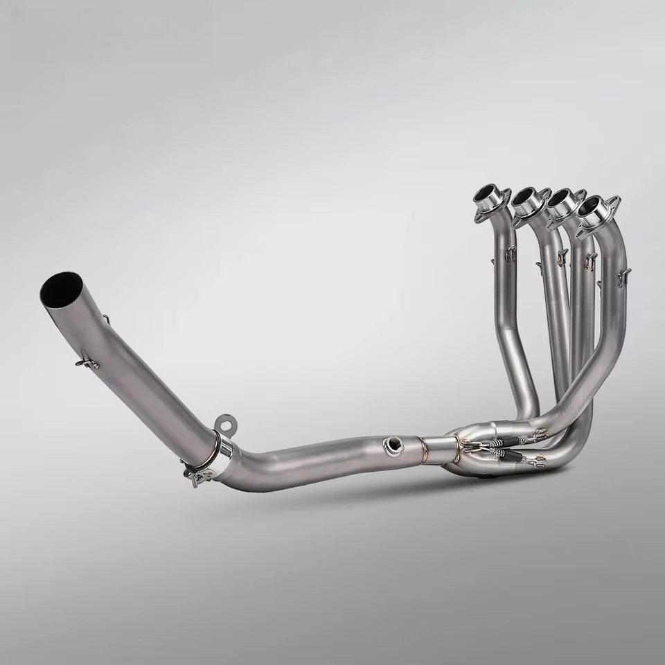 For 1000 Motorcycle Exhaust System Modification Stainless Steel/Ti Alloy Silver Front Section Exhaust Pipe 2015