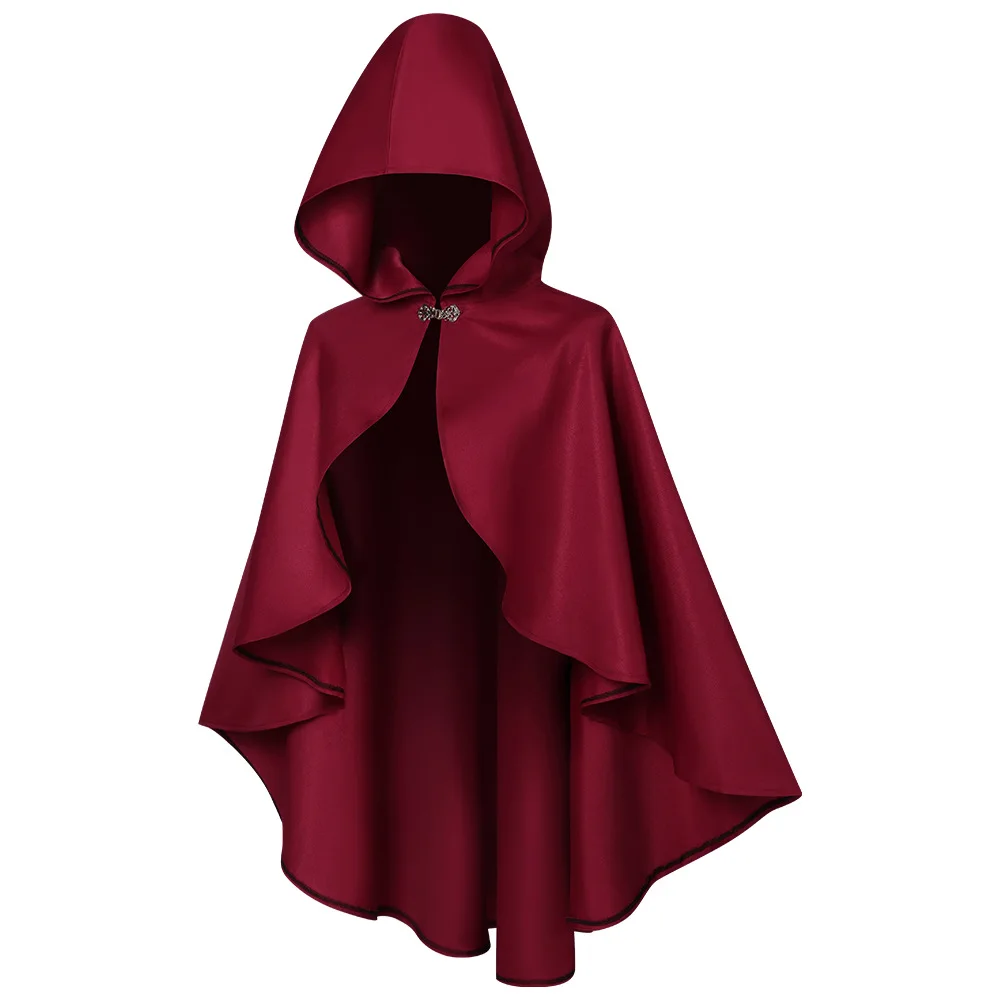 Novo renascentista capa com capuz adulto medieval xale cosplay traje rpg prop tema roupas