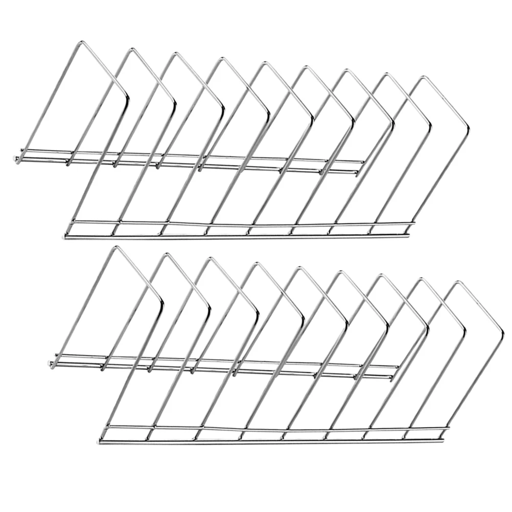 

2Pcs Kitchen Dish Drying Rack Multifunction Stainless Steel Dish Organizer Practical Storage Rack Countertop Tableware Holder