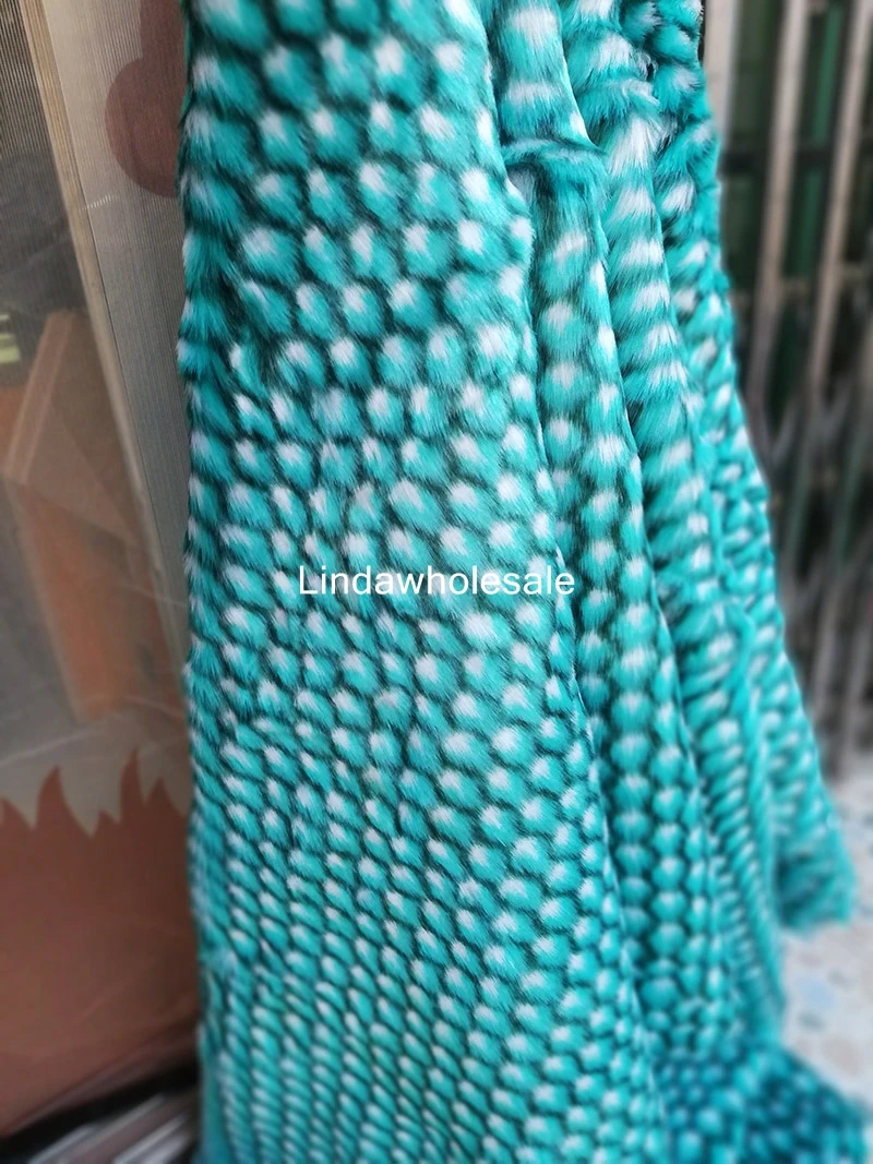 Jacquard fox fur, imitation rabbit faux fur fabric, pineapple jacquard rabbit fur,160cm*90cm(one yard)/pcs