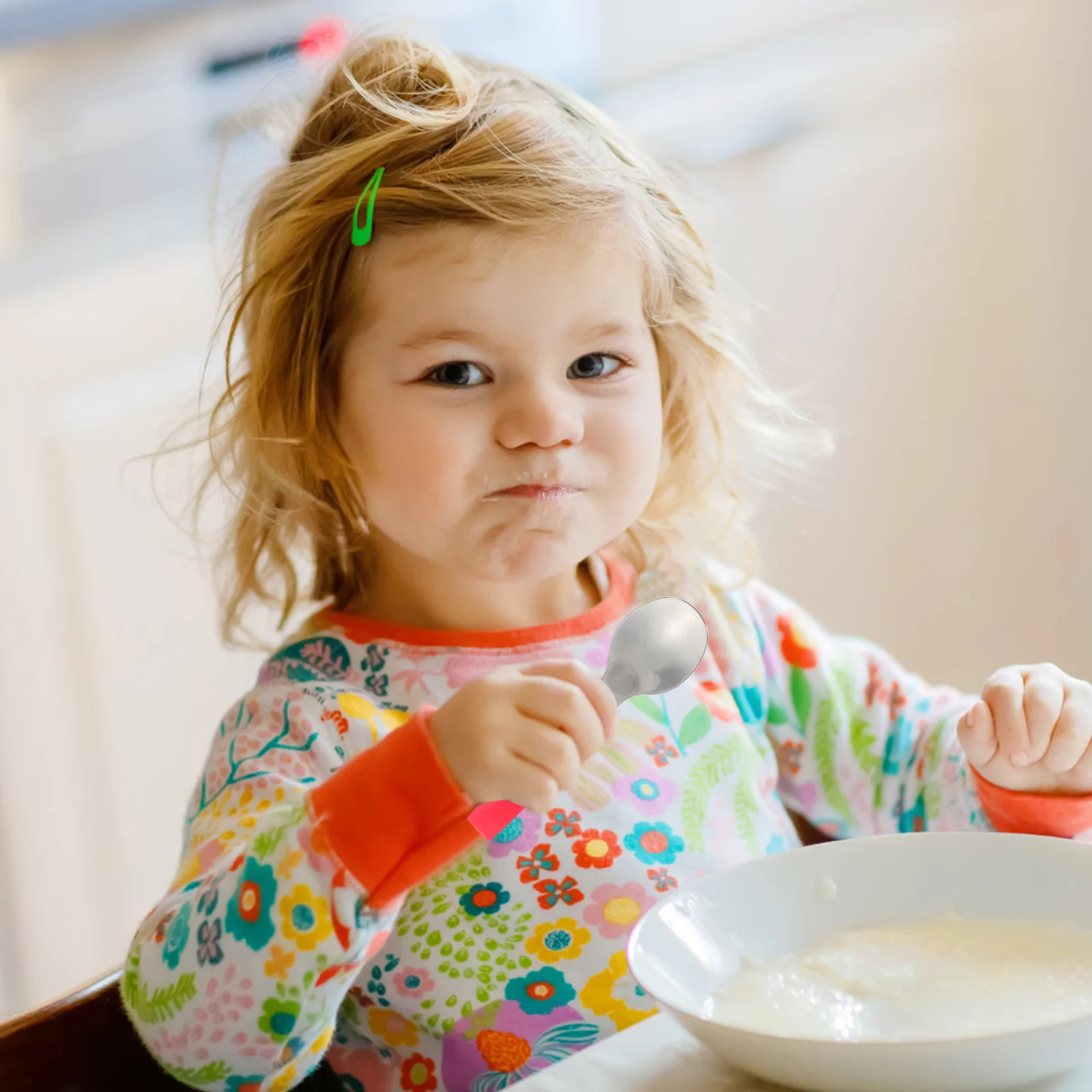 

Silicone Spork Stainless Steel Learning Tableware Spoon Red Silica Gel Baby Utensils Spoons Forks