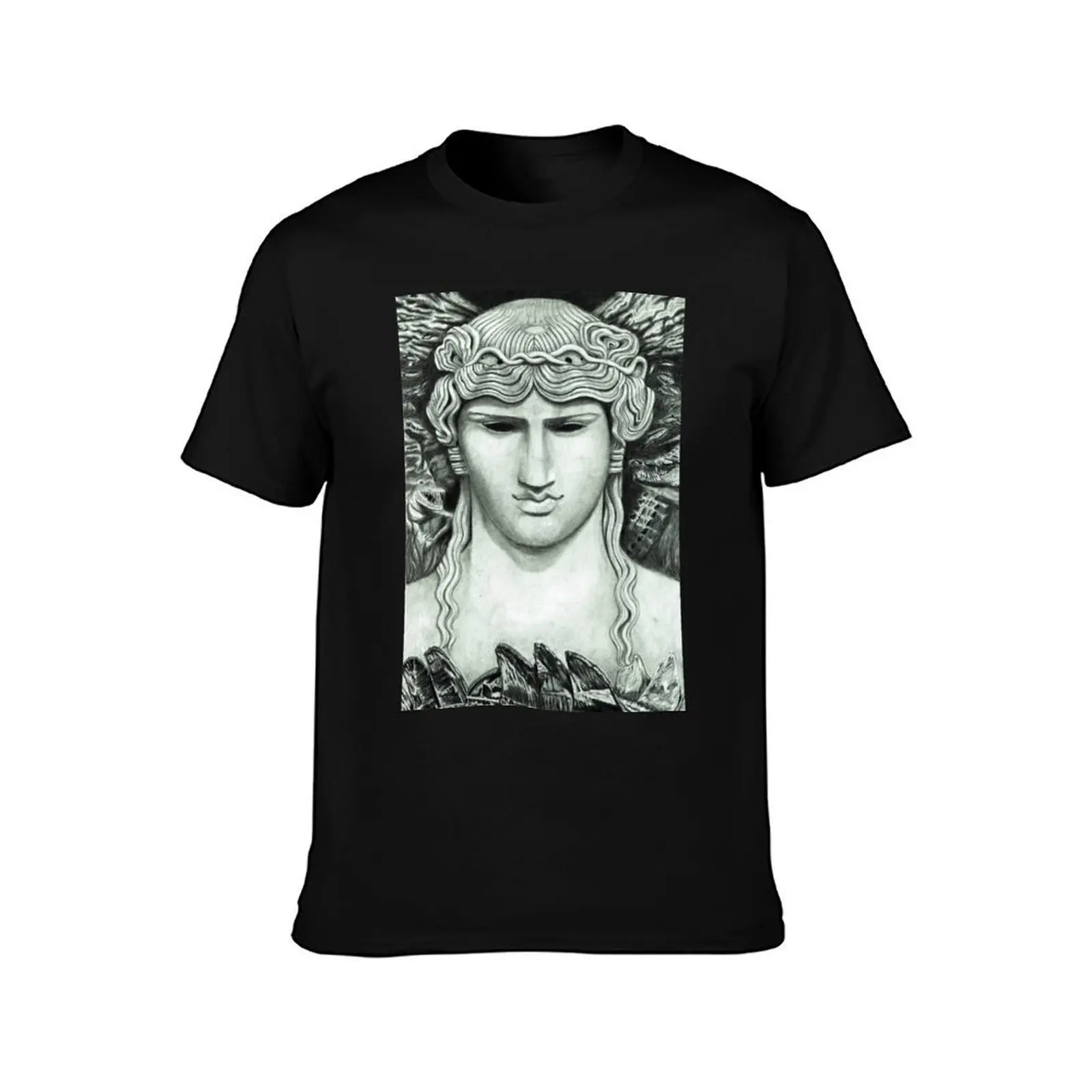 Antinous in the Nile T-Shirt, Summer Casual Cotton Tee, Oversized Streetwear Tops, Vintage Graphic Print, Loose Fit Short Sleeve