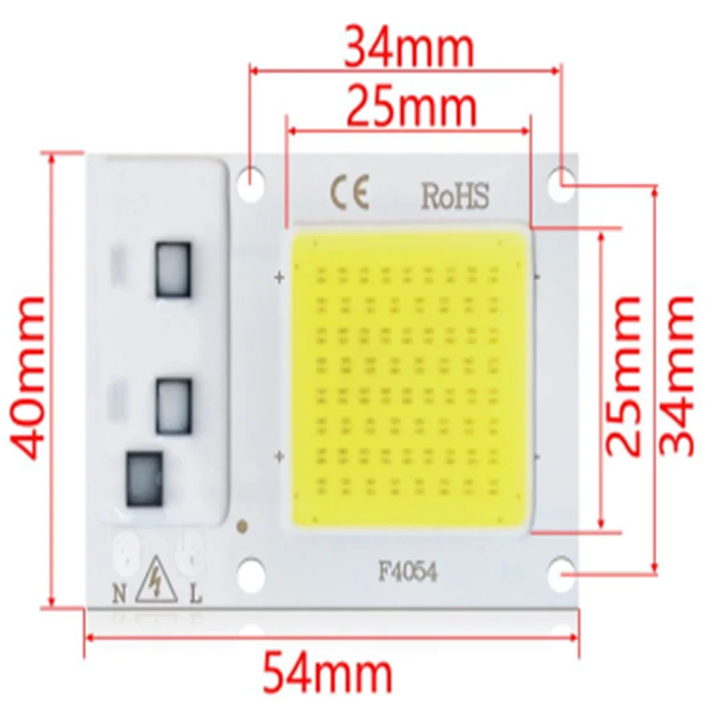 LED COB Lamp Bead 10W 20W 30W 50W AC 220V 240V IP65 Smart IC No Need Driver DIY Flood light Led Bulb Spotlight Outdoor Chip Lamp