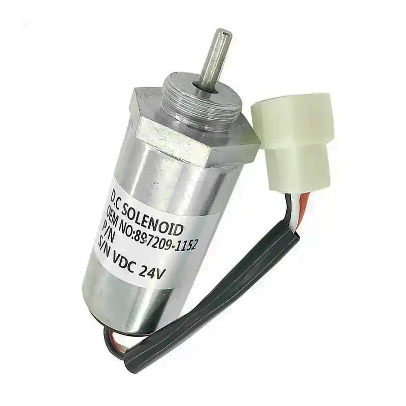 897209 -1152 燃料遮断停止ソレノイド 24V いすゞエンジン 4LE1 4LE2 日立掘削機用