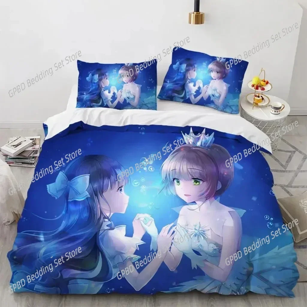 Anime Cardcaptor Sakura Bedding Set,Duvet Cover Comforter Bed Set Quilt Cover Pillowcase,King Queen Twin Size Boys Girls Adults