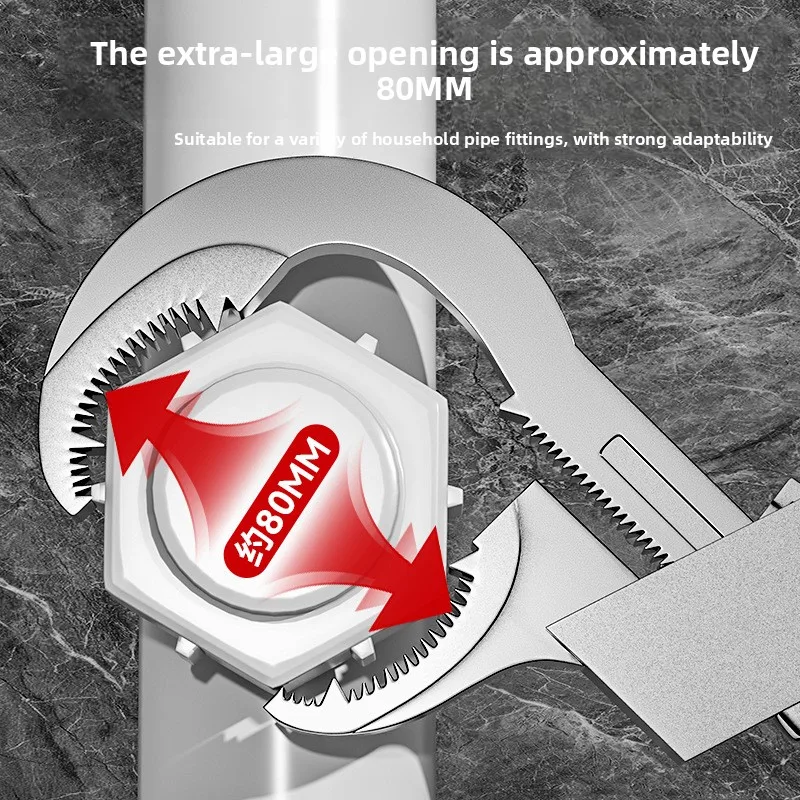 Wide‑Opening Multi‑Purpose Bathroom‑Kitchen Wrench Upgraded Plumbing Spanner‑Tap Sink Assembly And Disassembly