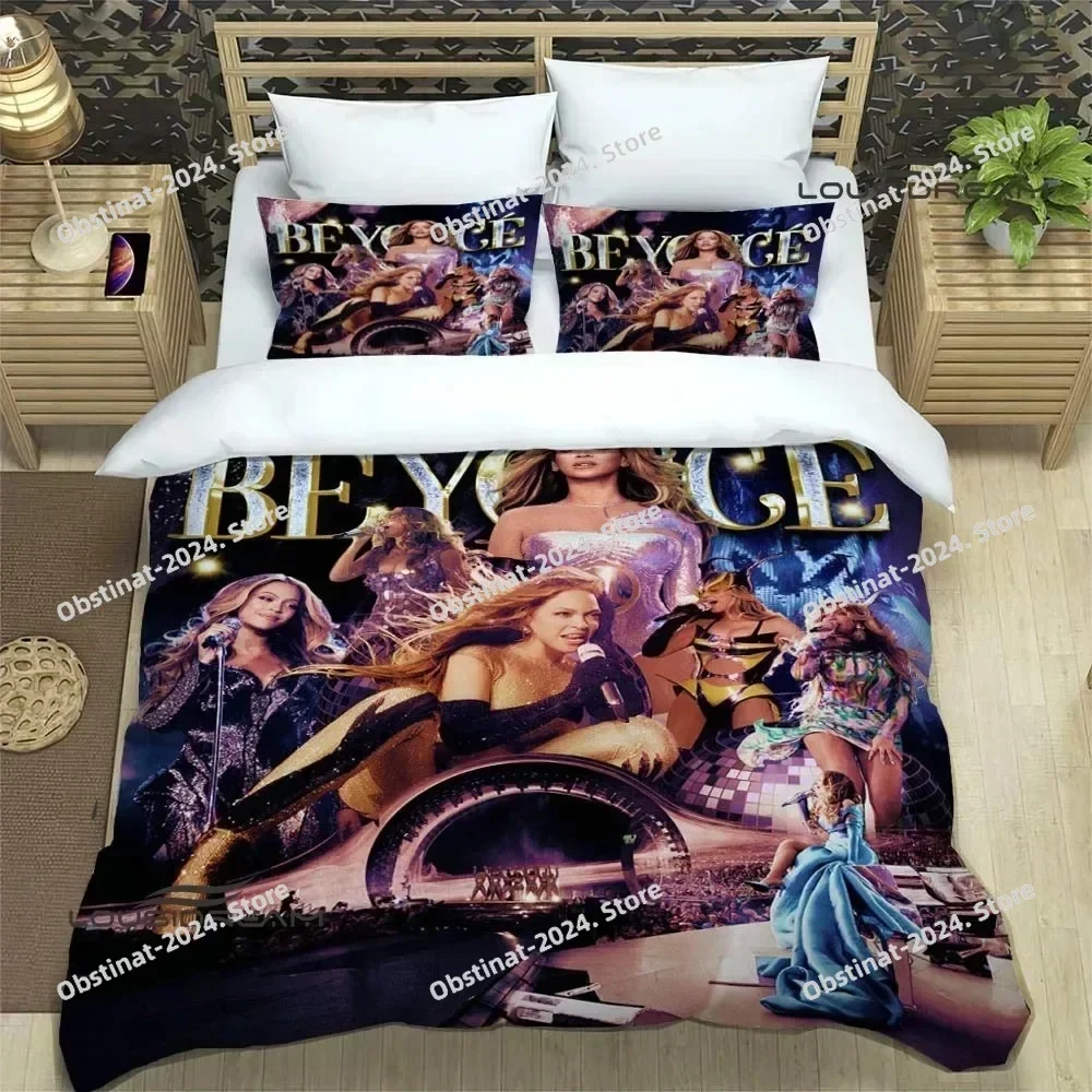 New Beyonce Giselle Knowles Bedding Set Printed single Comforter Quilt Bed Duvet Cover Pillow Case 3 Pieces Sets Kids Adult Size