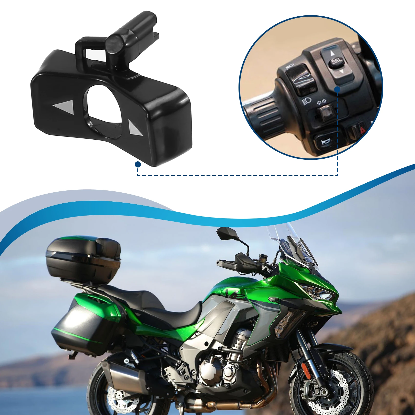 Precision Motorcycle Left Combination Switch Button For Kawasaki Z900 ZX-4RR Versys 650 1000 2020-2022
