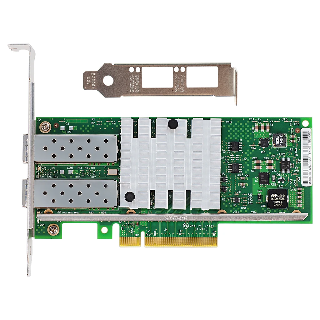 PCI Express 2.0 X8 10G Gigabit Ethernet Network Card Dual SFP+ Full Half Duplex Auto For Cloud Computing HPC NAS Storage Server