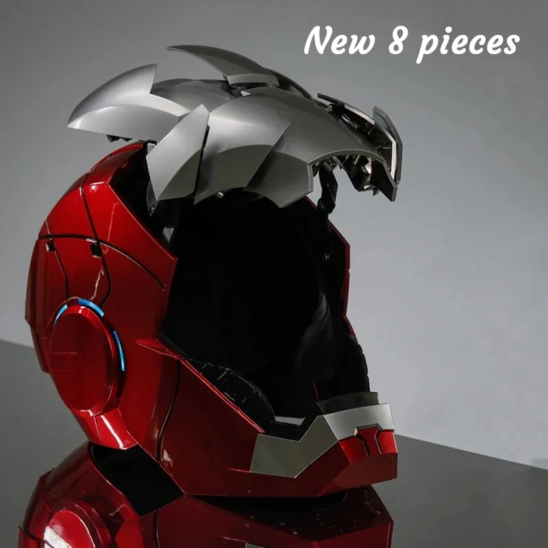 Casco Iron Man Mk5 eléctrico activado por voz escala 1:1 máscara portátil modelo apertura/cierre automático juguete para regalo para adultos