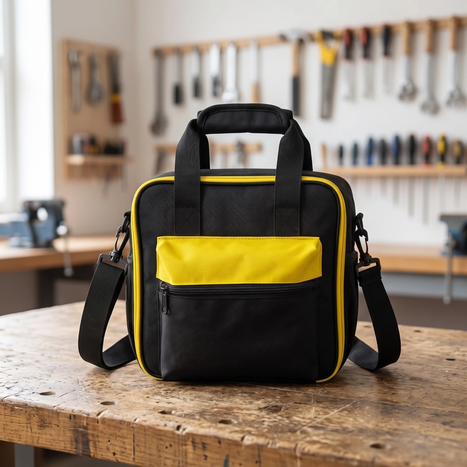 Tool Bag with Dividers Waterproof Tool Storage Bag Organizer Case Heavy-Duty Long-Lasting for Contractors, Jobsite, Garage