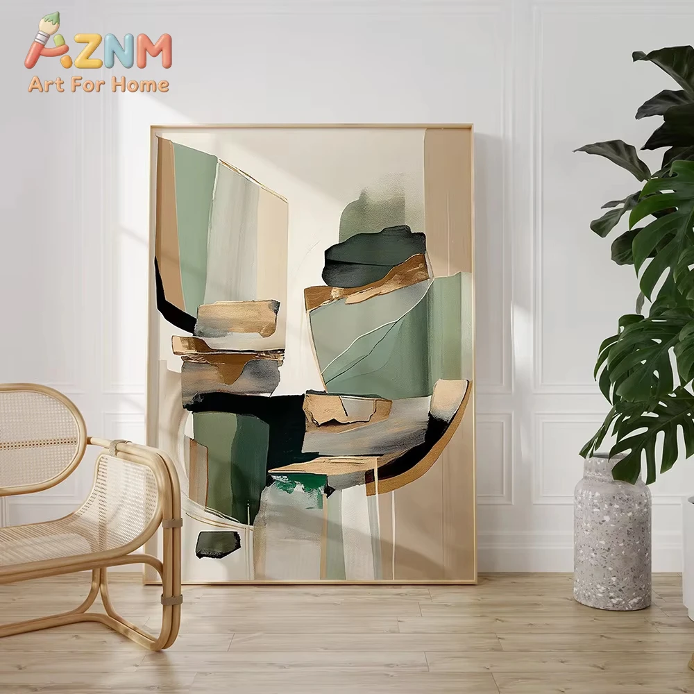 1PC ，Modern Abstract Art Neutral Wabi Sabi Posters Prints Contemporary Color Aesthetic Canvas Painting Office Home Decor