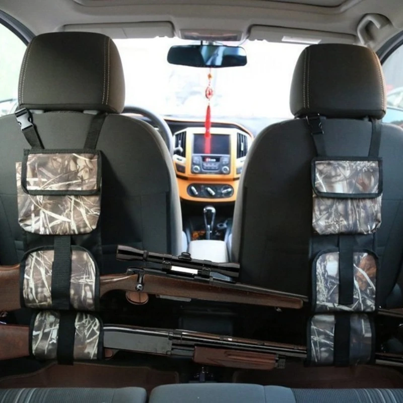 Vehicle Front Seat Storage Gun sling Bag Back Seat Hanging Rifle Rack Case Gun Organizer Holder With Pockets