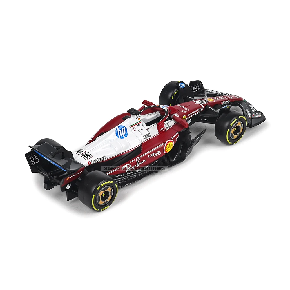 Bburago 1:43 2025 F1 Ferrari SF25 Monza #16 Charles Leclerc #44 Lewis Hamilton Alloy Car Die Cast Model Toy Collectible view 3