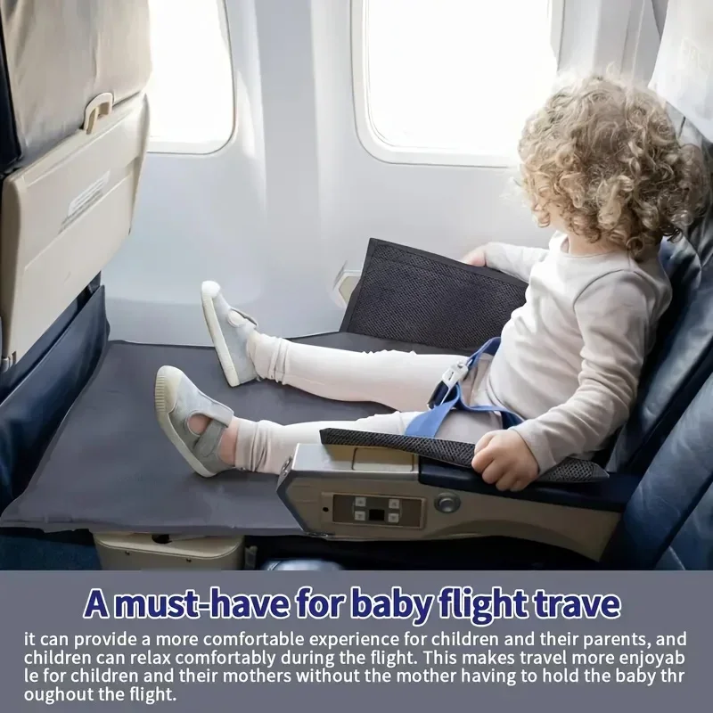 

Kids Travel Airplane Bed Portable Footrest Bed Airplane Seat Extender Toddler Foot Hammock Breathable Car Sleep Crib
