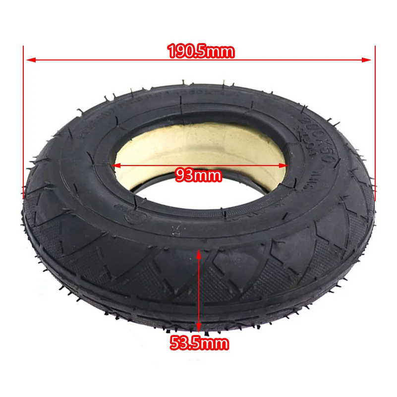 2 colors 1 pc Mobility Scooter wheelchair tire 200 x 50 (8x2) solid/foam filled 200x50 for Razor E100 E125 E200 Scooter Vapo