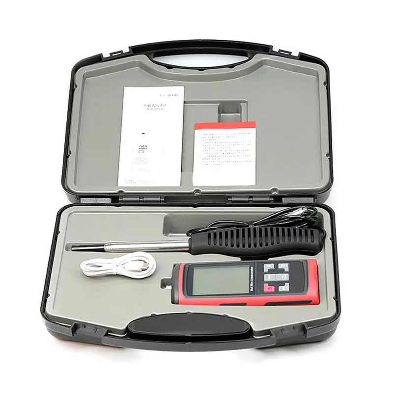 LICE-Hot Wire Anemometer, Handheld Air Flow CMF Meter, Rechargeable Air Velocity /Air Volume Meter /Wind Force Meter