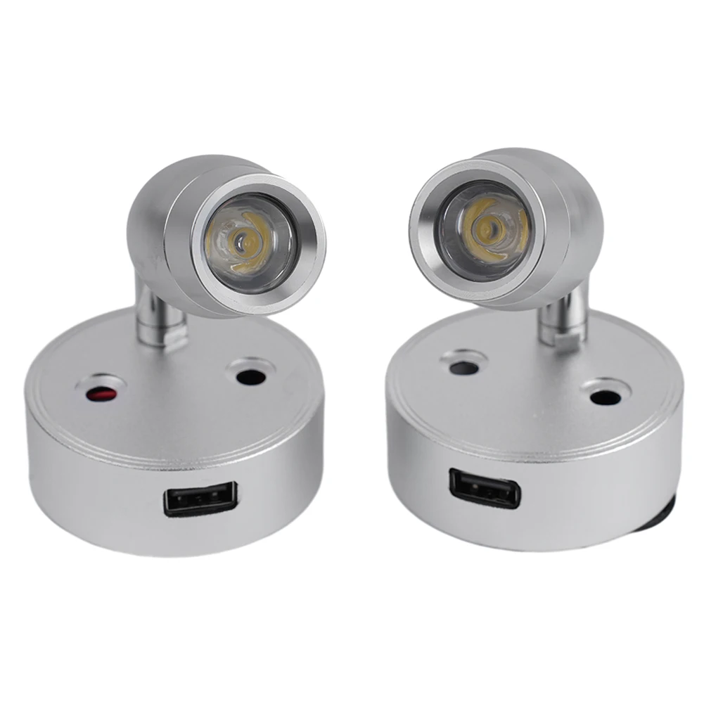 Wall Mounted LED Interior Spot Reading Light for Camper Van and Caravan with Ultra Thin Design and Dimming Function