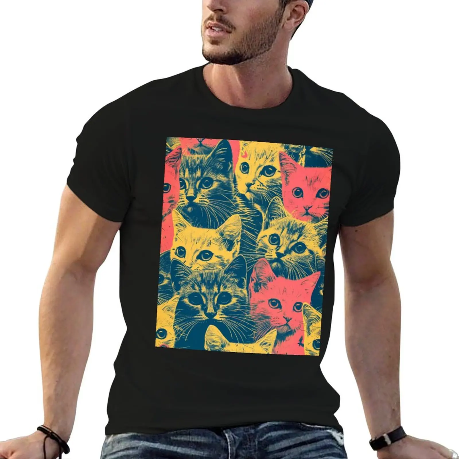 

Kittens Art Retro graphic man Art designer shirts for Cats man Pattern vintage Vintage t t Cute T-Shirt shirt