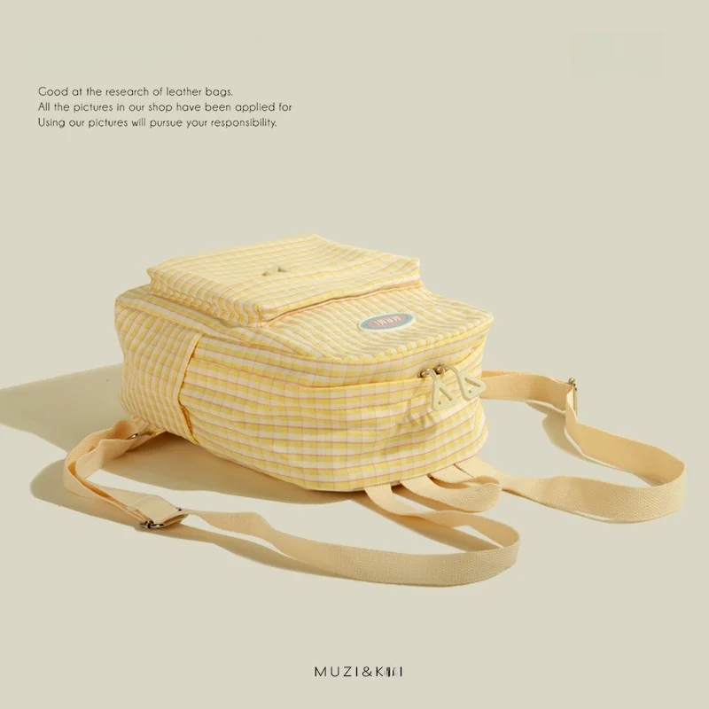 

Large Capacity Canvas Backpack Women's 2026 New Style Student Computer Bag Trendy High School Students Class Book Bag