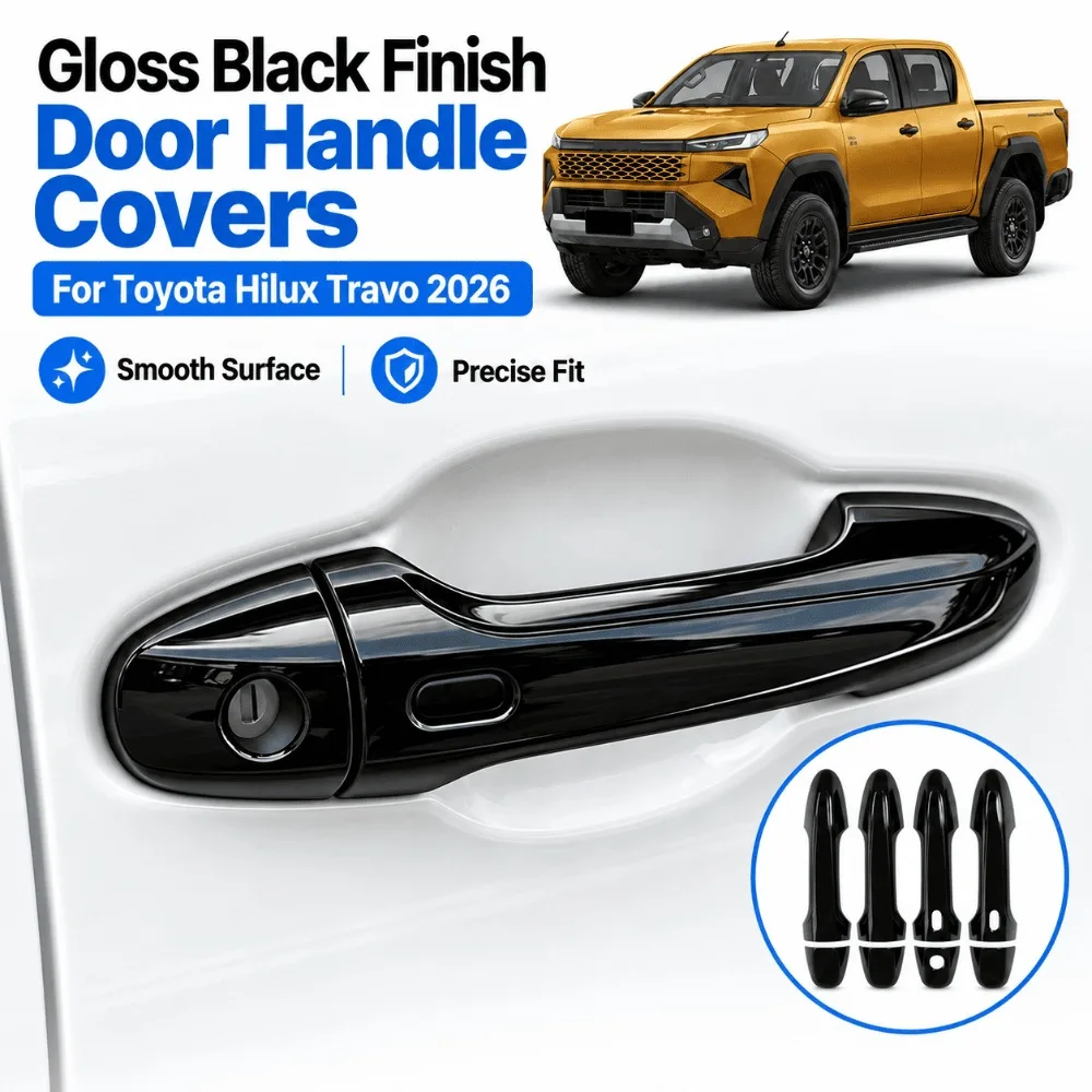 Door Handle Covers For Toyota Hilux Travo 2026 Chrome Trims Protective Decoration Car Exterior Accessories Styling Parts Set Kit
