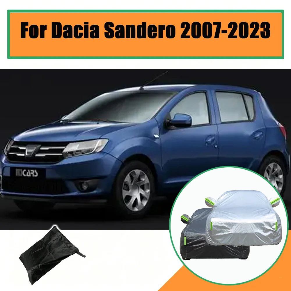 

Outdoor Protection Full Car Cover Snow Cover Sunshade Waterproof Dustproof Exterior Car Accessories For Dacia Sandero 2007-2023