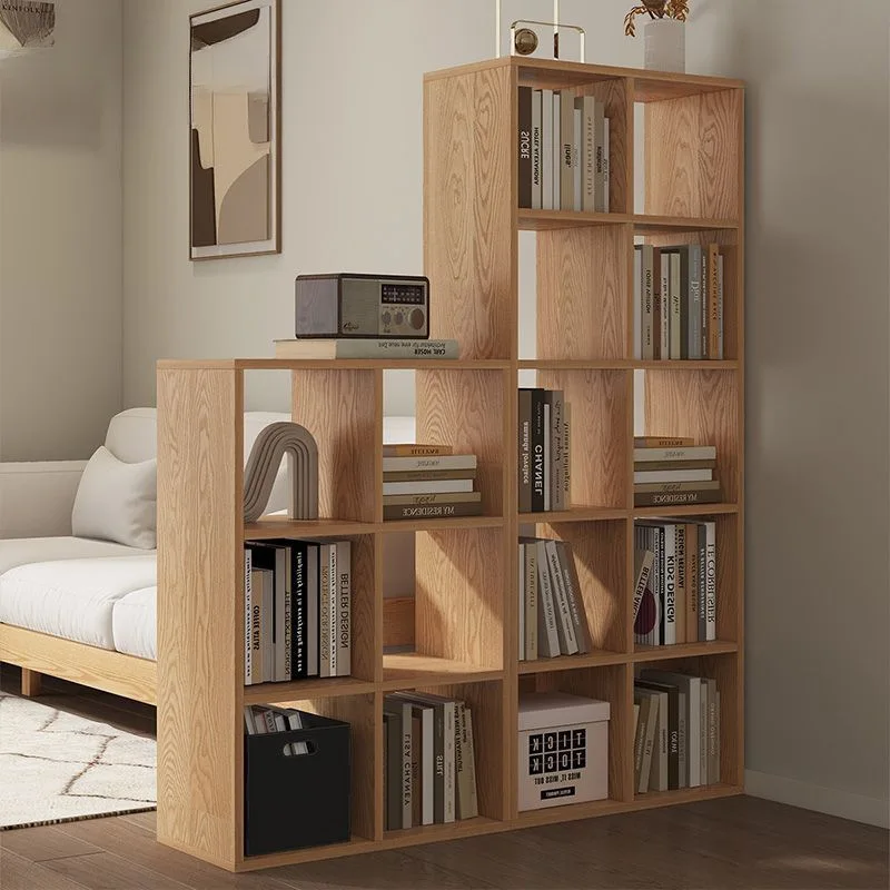 

Bookshelf Solid wood lattice shelf storage Home bookcase Free combination Floor cabinet