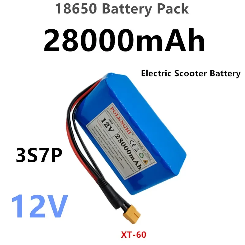 

XT-60 12V 3S7P 28000mAh 18650 Battery Pack. Electric Scooter Battery