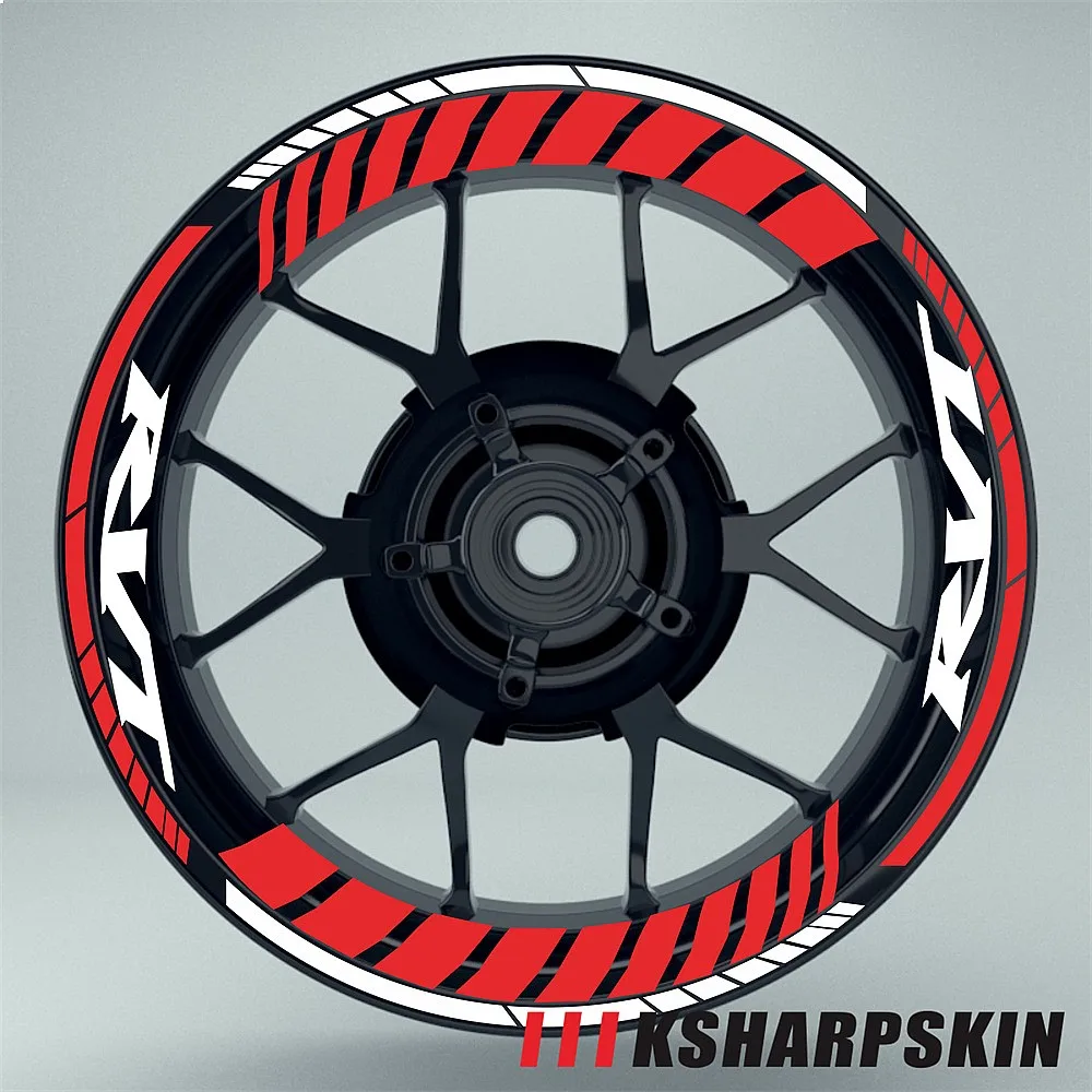 Multiple Color Motorcycle Tire Stickers Waterproof Wheel Rim Decals Stripe for Honda RVT 250 400 1000