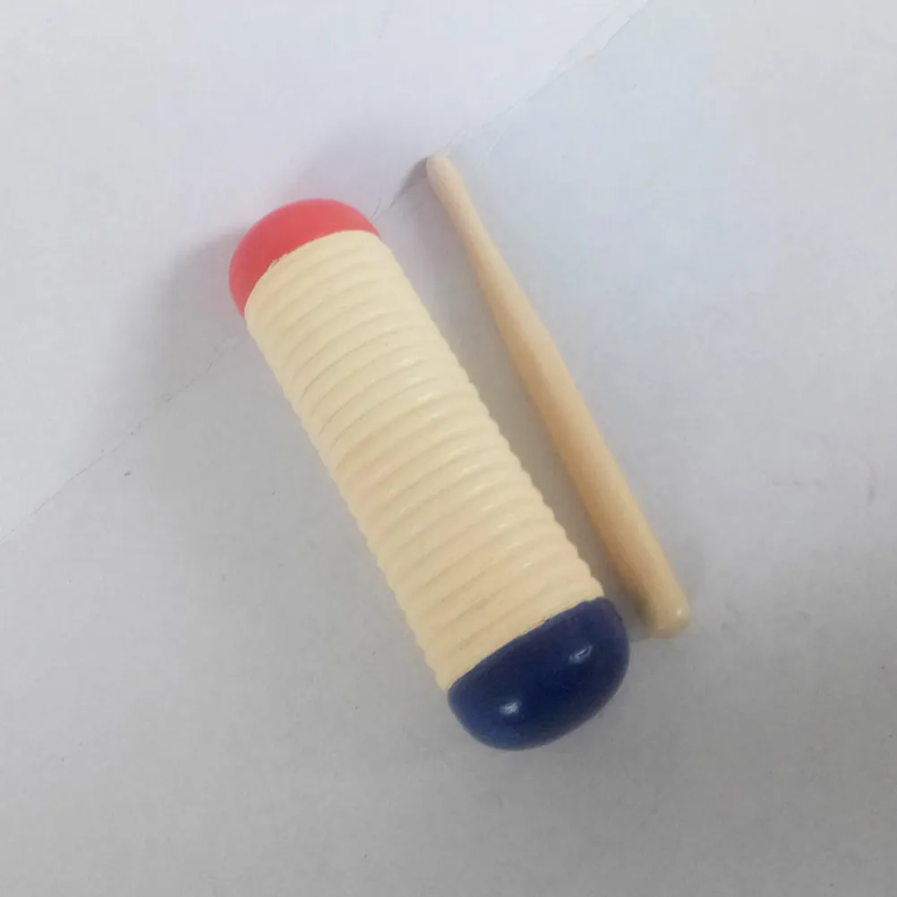 Wooden Guiro Shaker Dual Function Percussion Instrument for Kids Musical Education Rhythm Practice Creative Learning Tool Guiros